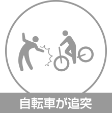 自転車が追突