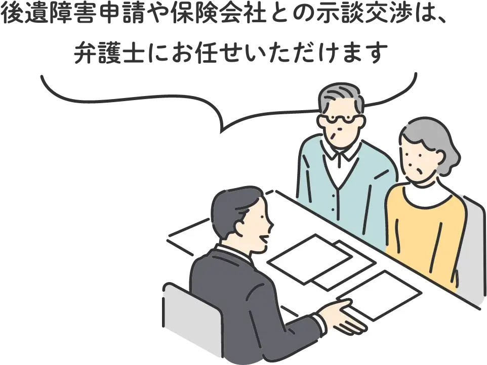 保険会社との示談交渉は、弁護士にお任せいただけます