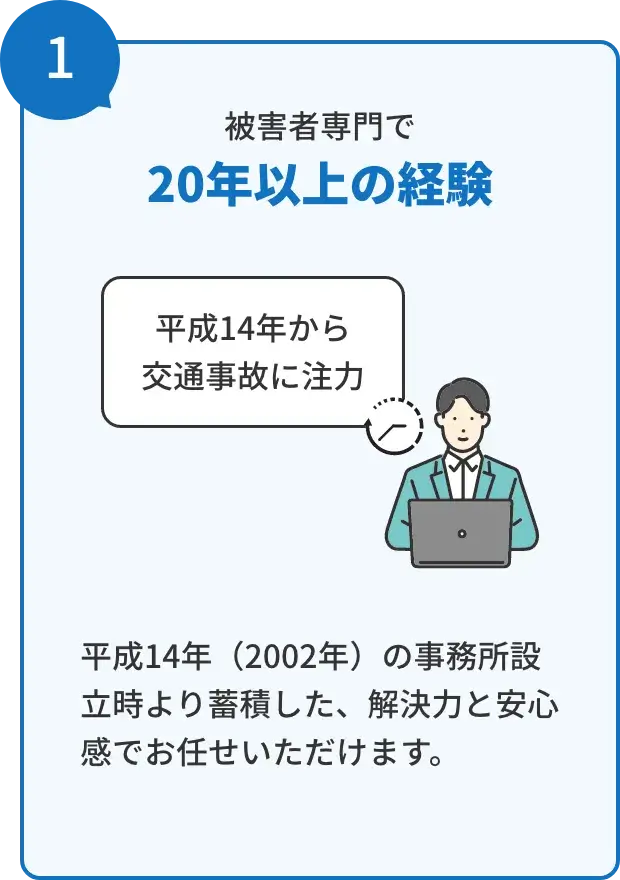 被害者専門で20年以上の経験